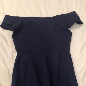Windsor navy blue high-low dress